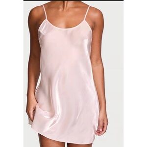 Victoria's Secret Organza Mini Slip Dress Pink